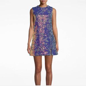 Nicole Miller Sequin Tweed Shift Dress